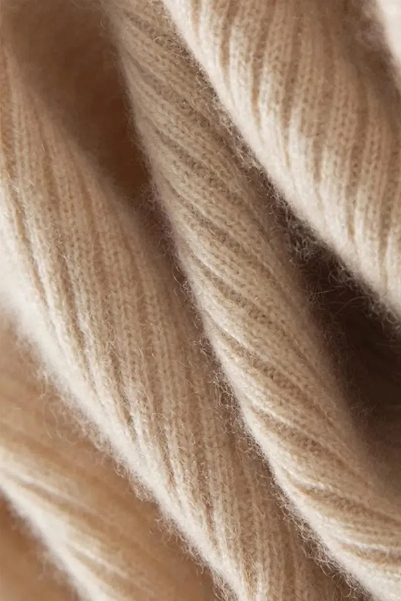 100 Cashmere Sleeveless Rib-Knit Midi Sweater Dress