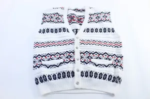90's Lacoste Knitted Patterned Sweater Vest