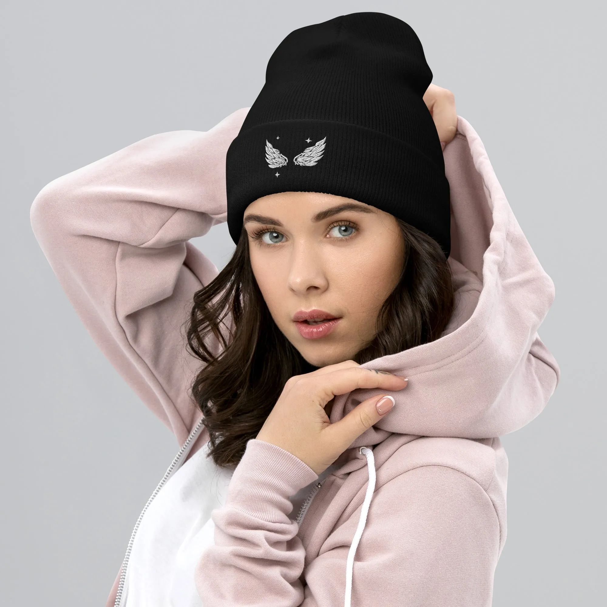 Angel Wings Design Beanie Stylish and Cozy Headwear, lioness-love