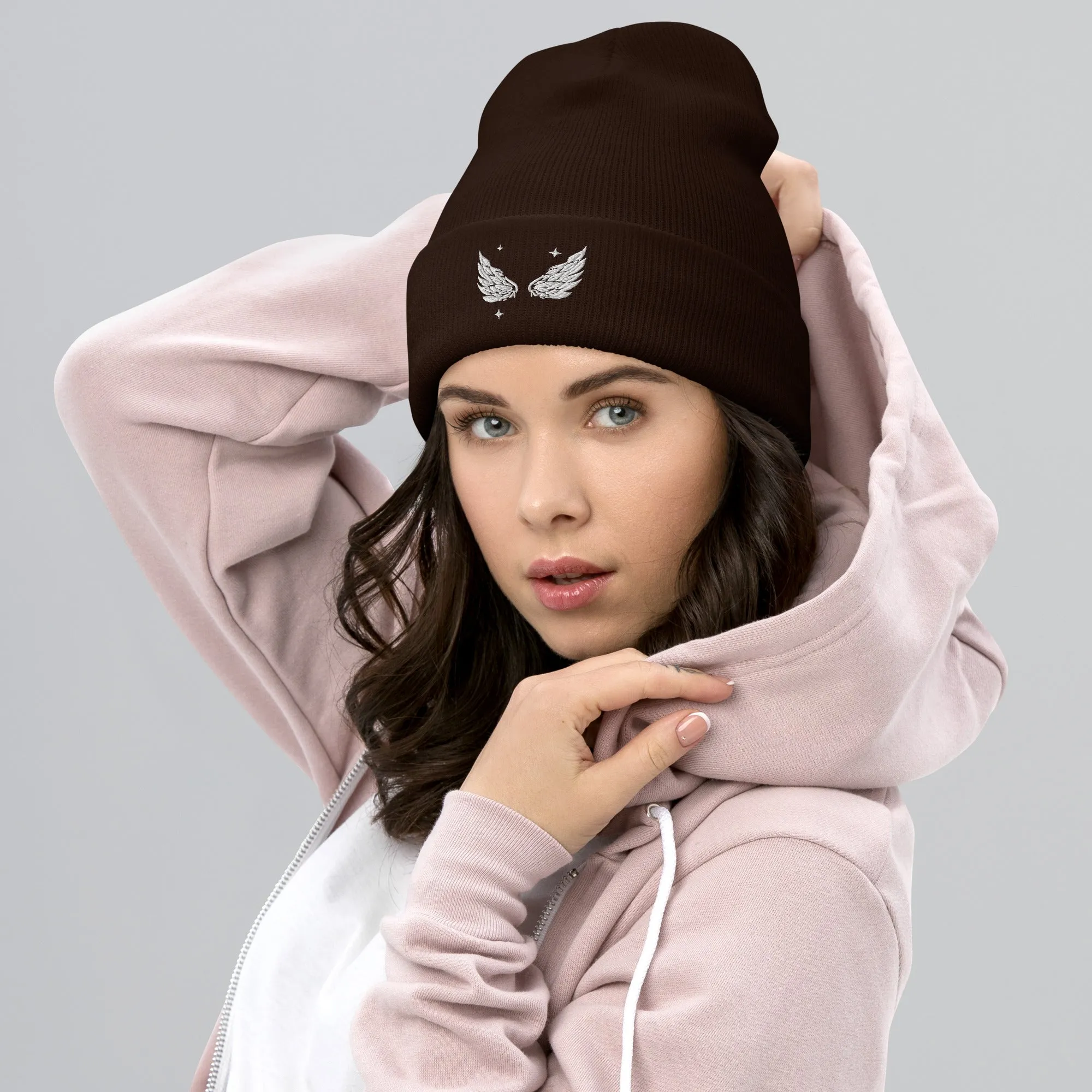 Angel Wings Design Beanie Stylish and Cozy Headwear, lioness-love