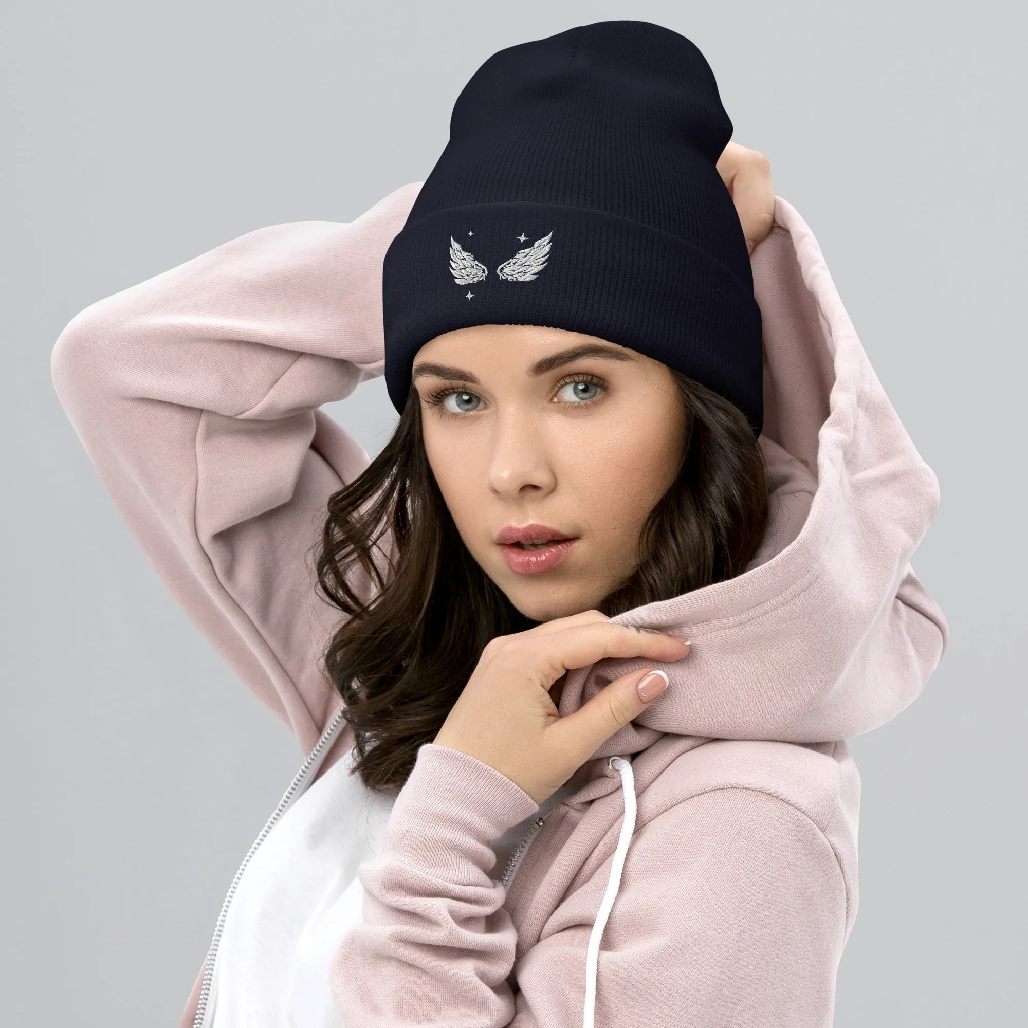 Angel Wings Design Beanie Stylish and Cozy Headwear, lioness-love