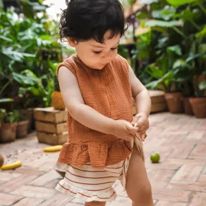 Bean's (Barcelona) - Organic Muslin Tank Top - Brick