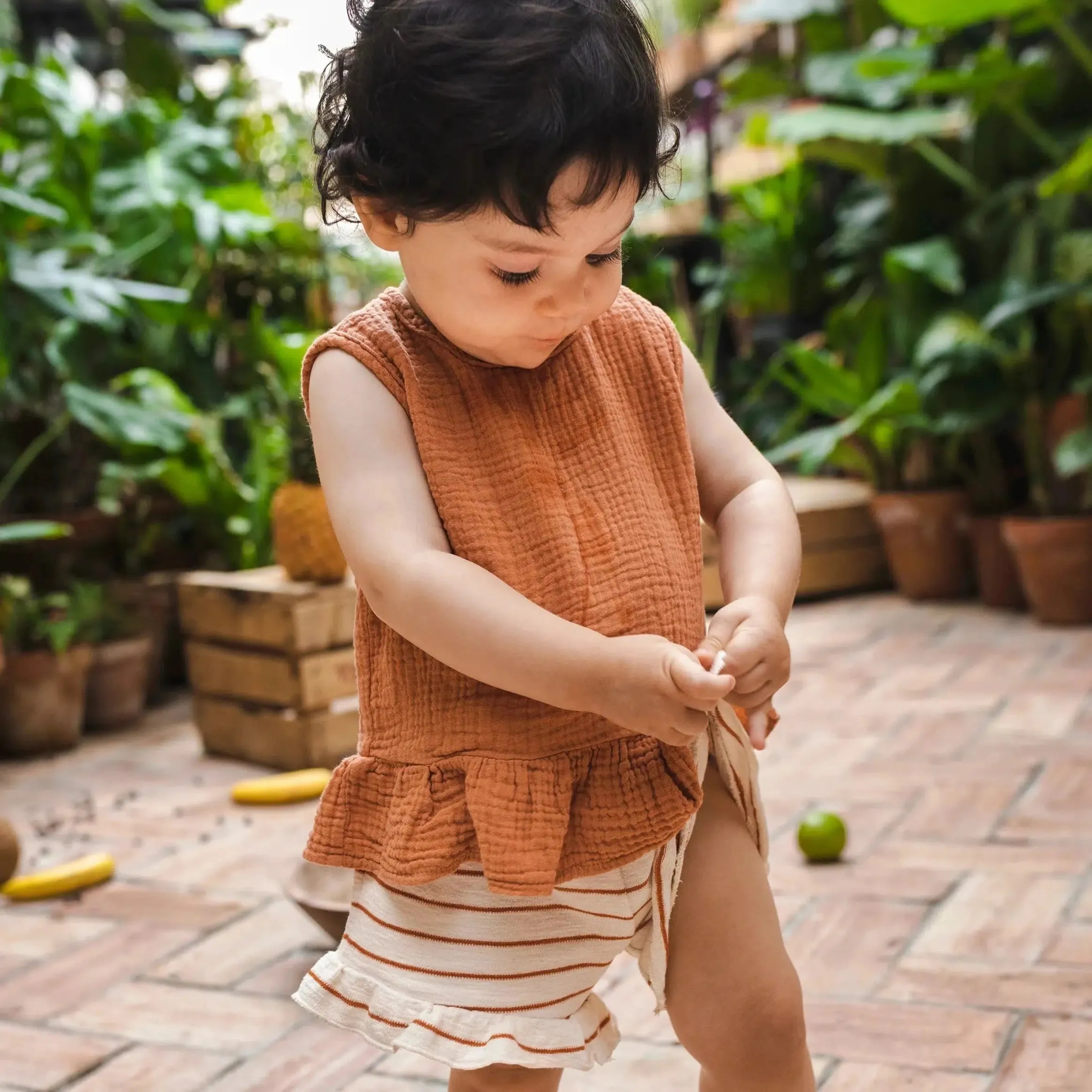 Bean's (Barcelona) - Organic Muslin Tank Top - Brick