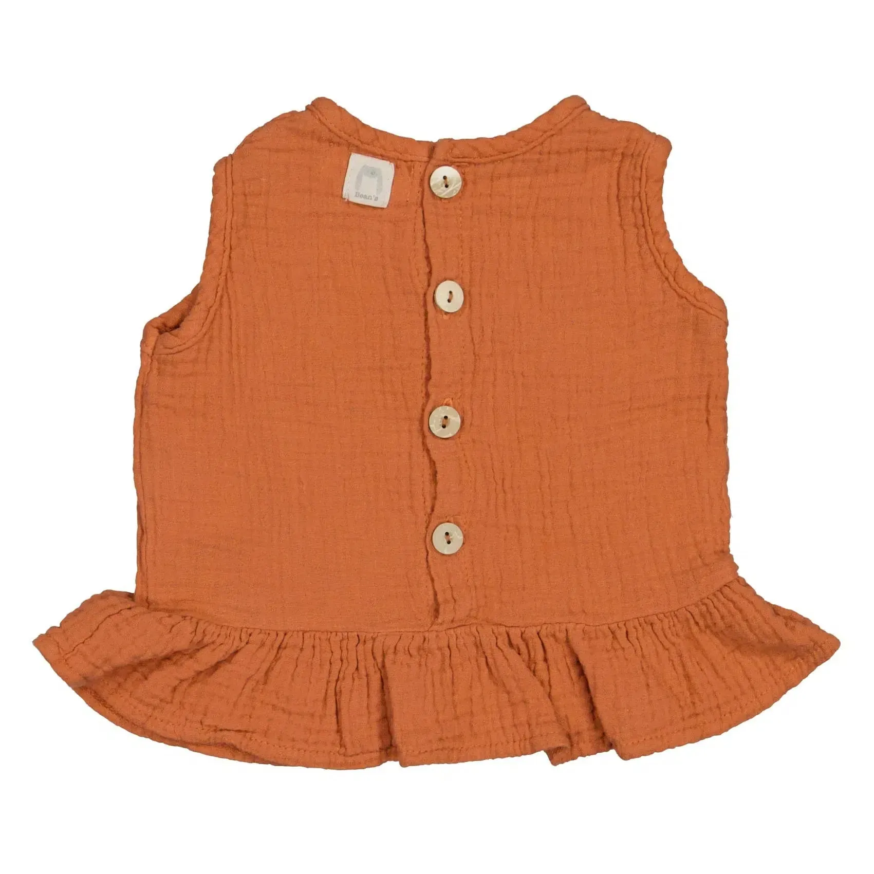 Bean's (Barcelona) - Organic Muslin Tank Top - Brick