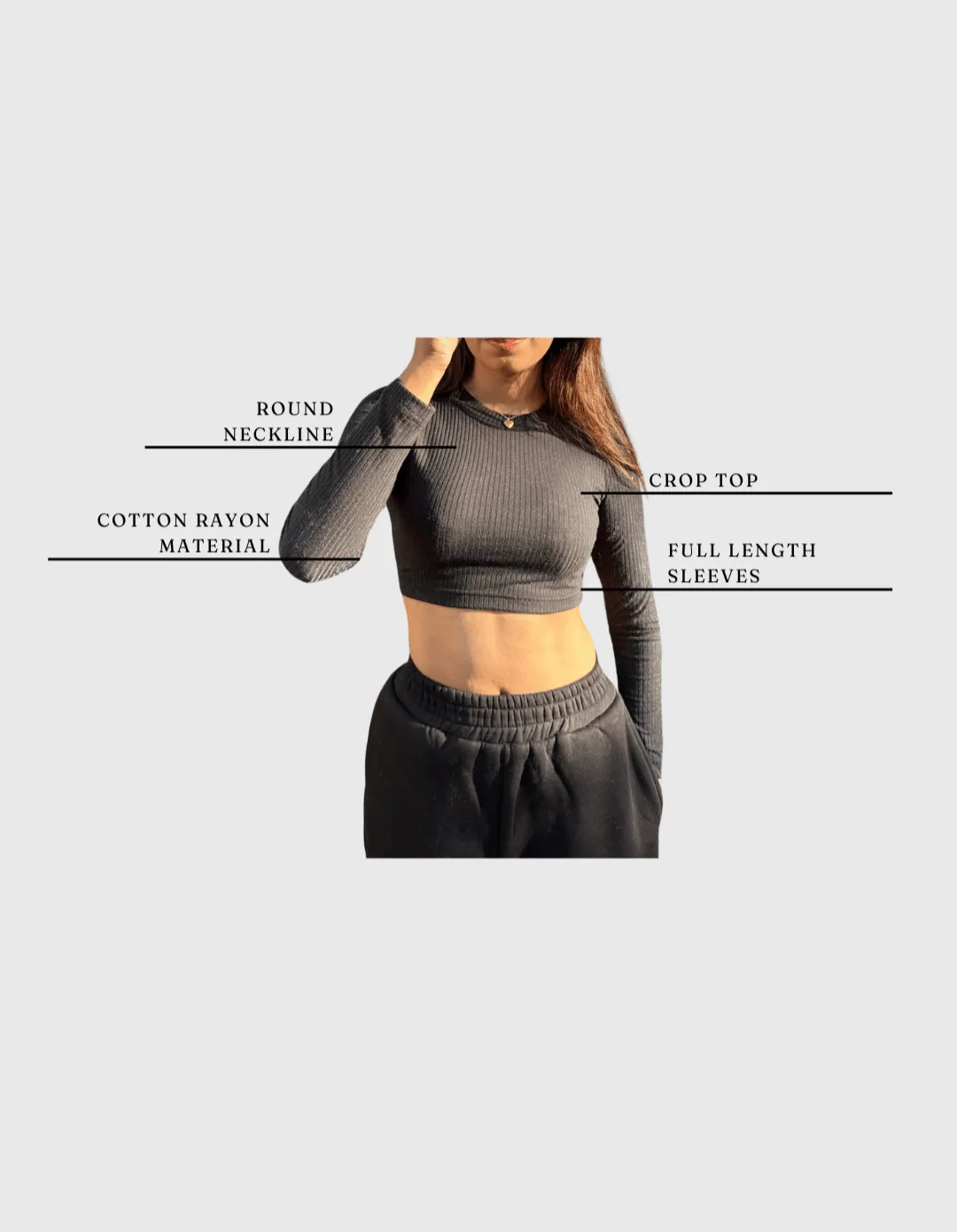 Black Ribbed Top