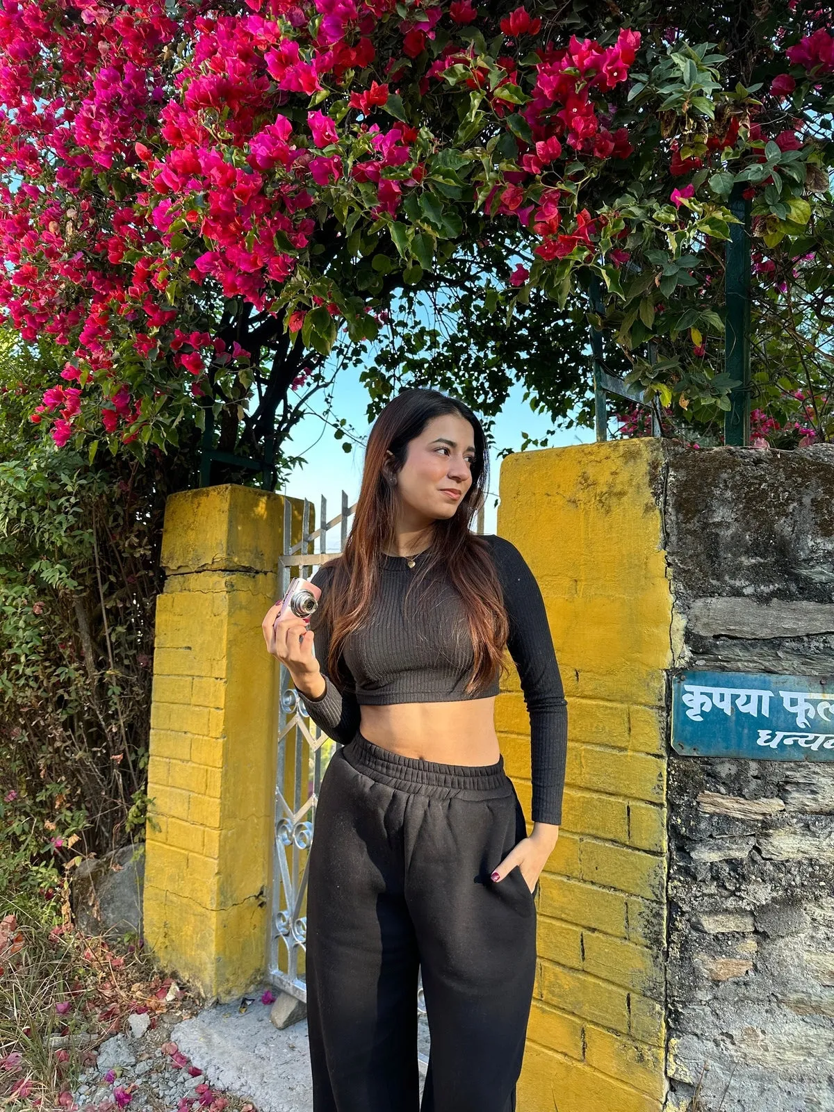 Black Ribbed Top