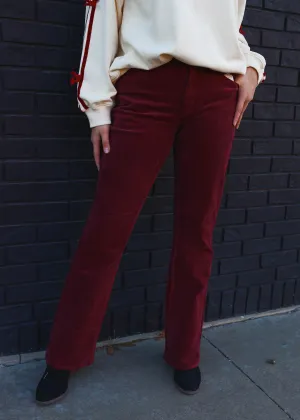 Burgandy Slim Corduroy Jean