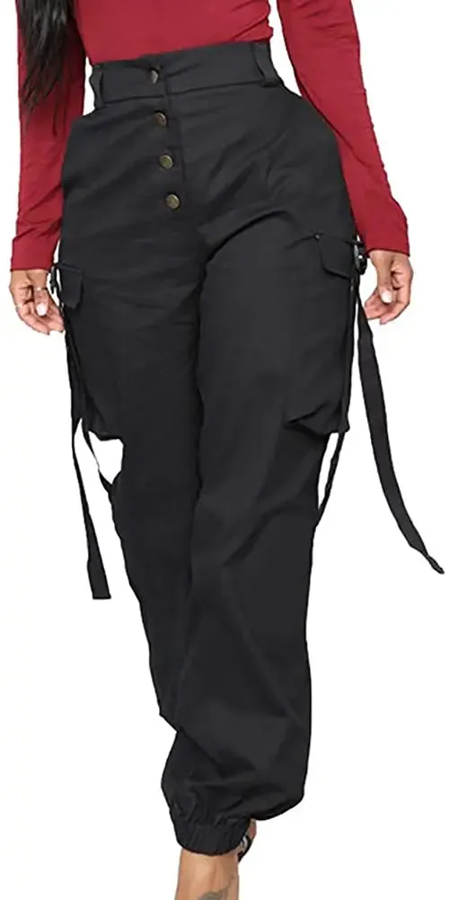 Camo Cargo Pants for Women with Pockets