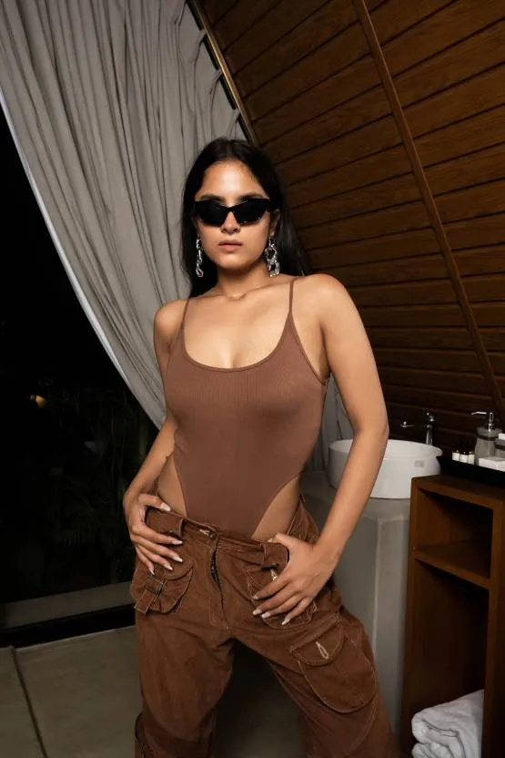 Chic Brown Bodysuit