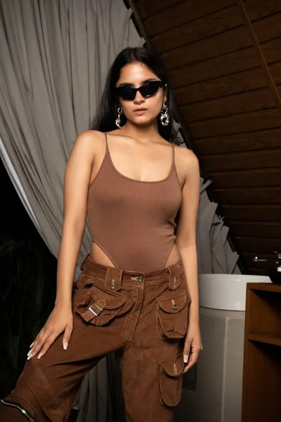 Chic Brown Bodysuit