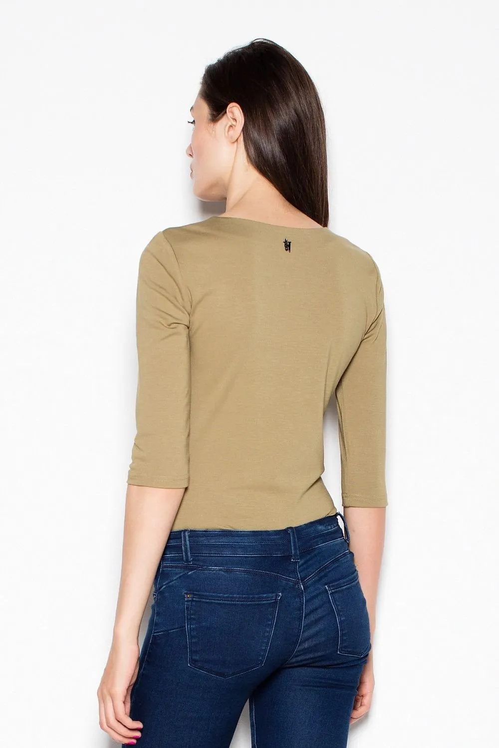 Chic Curve-Enhancing Zip-Up Bodysuit - Perfect for Trendy Denim Looks