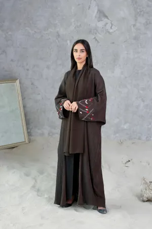 CLASSIC BROWN BISHT ABAYA #371