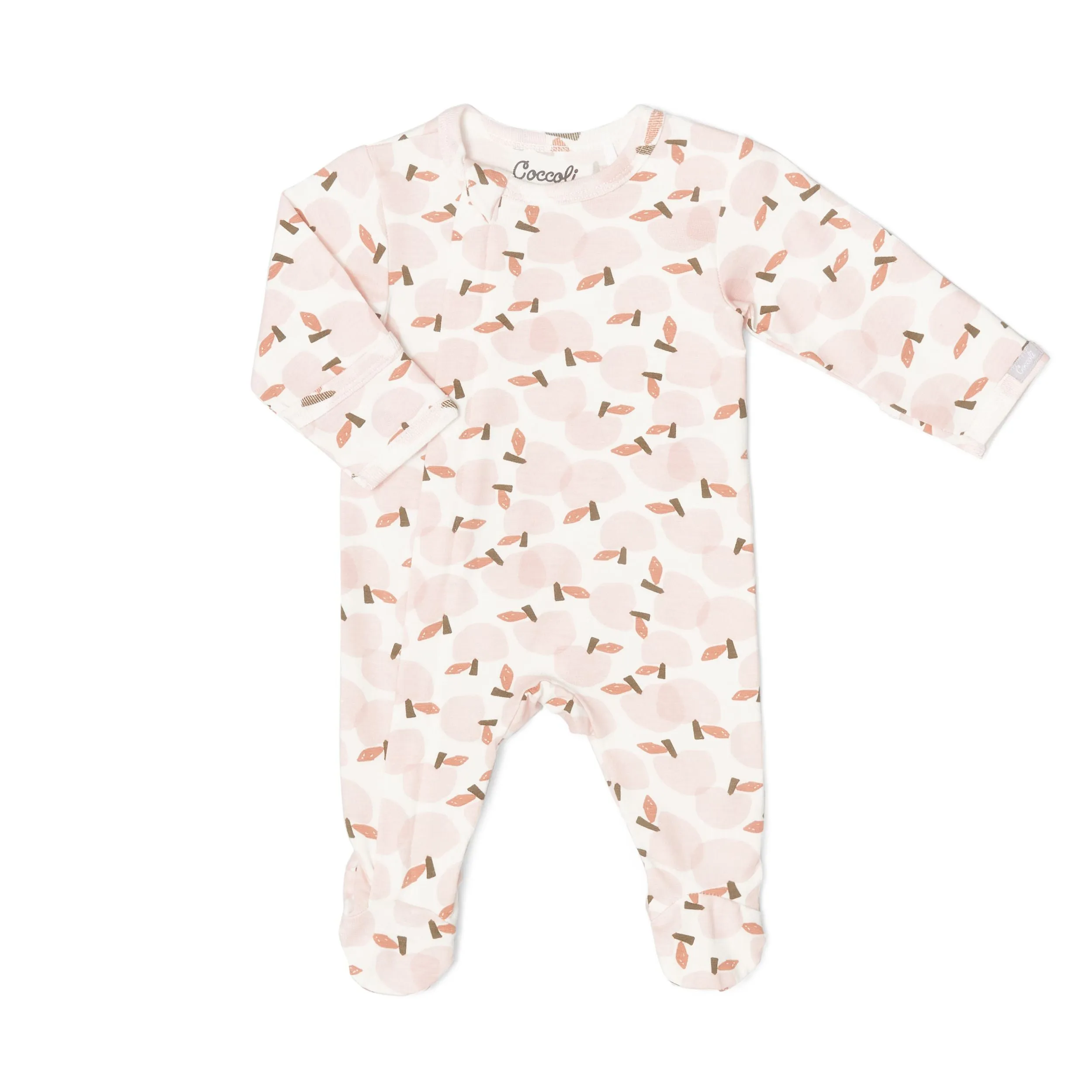 Coccoli - Modal 2-Way Zipper Footie - Apples
