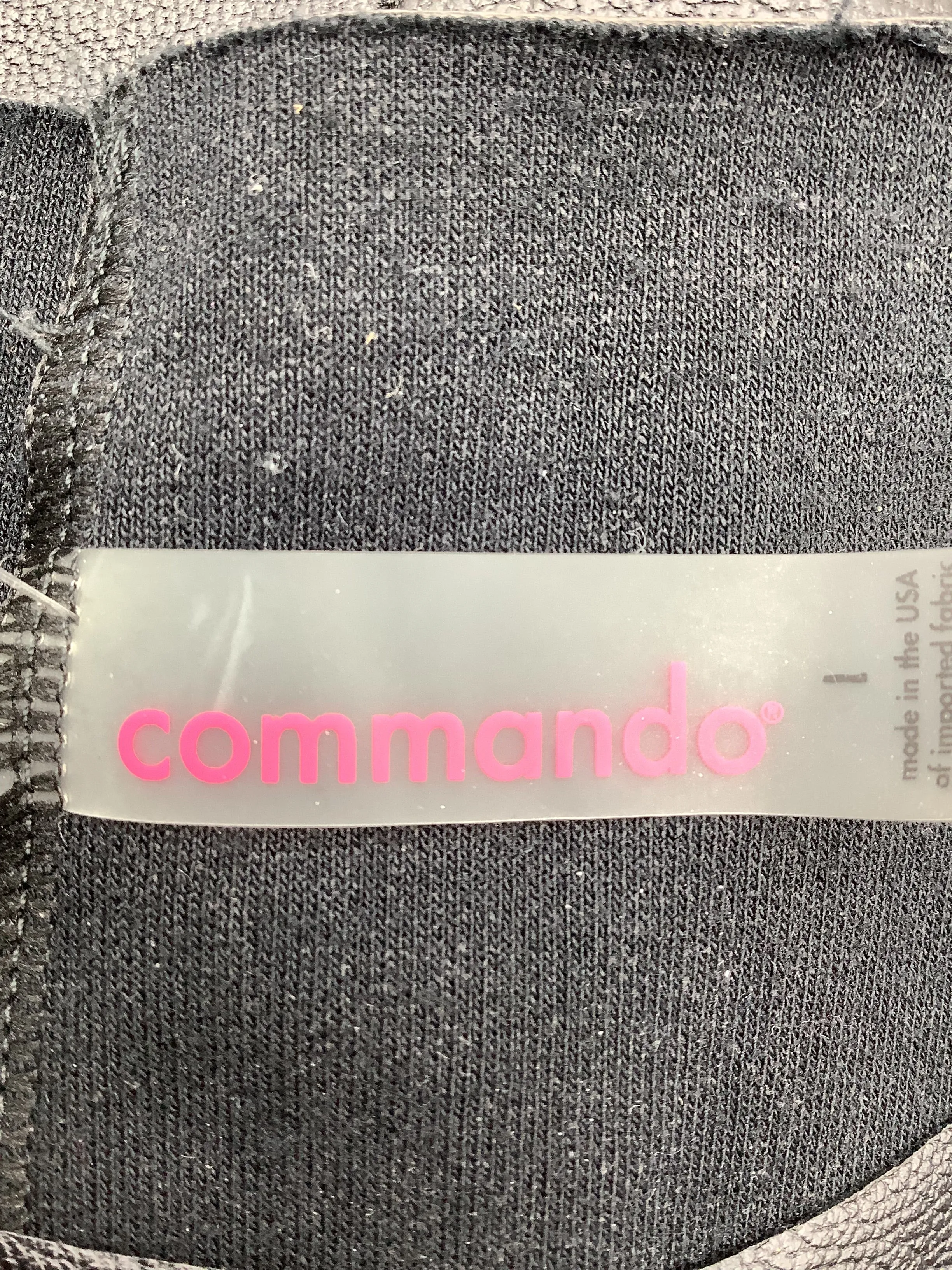 commando Women's Bodysuit Black Faux Leather Size: L