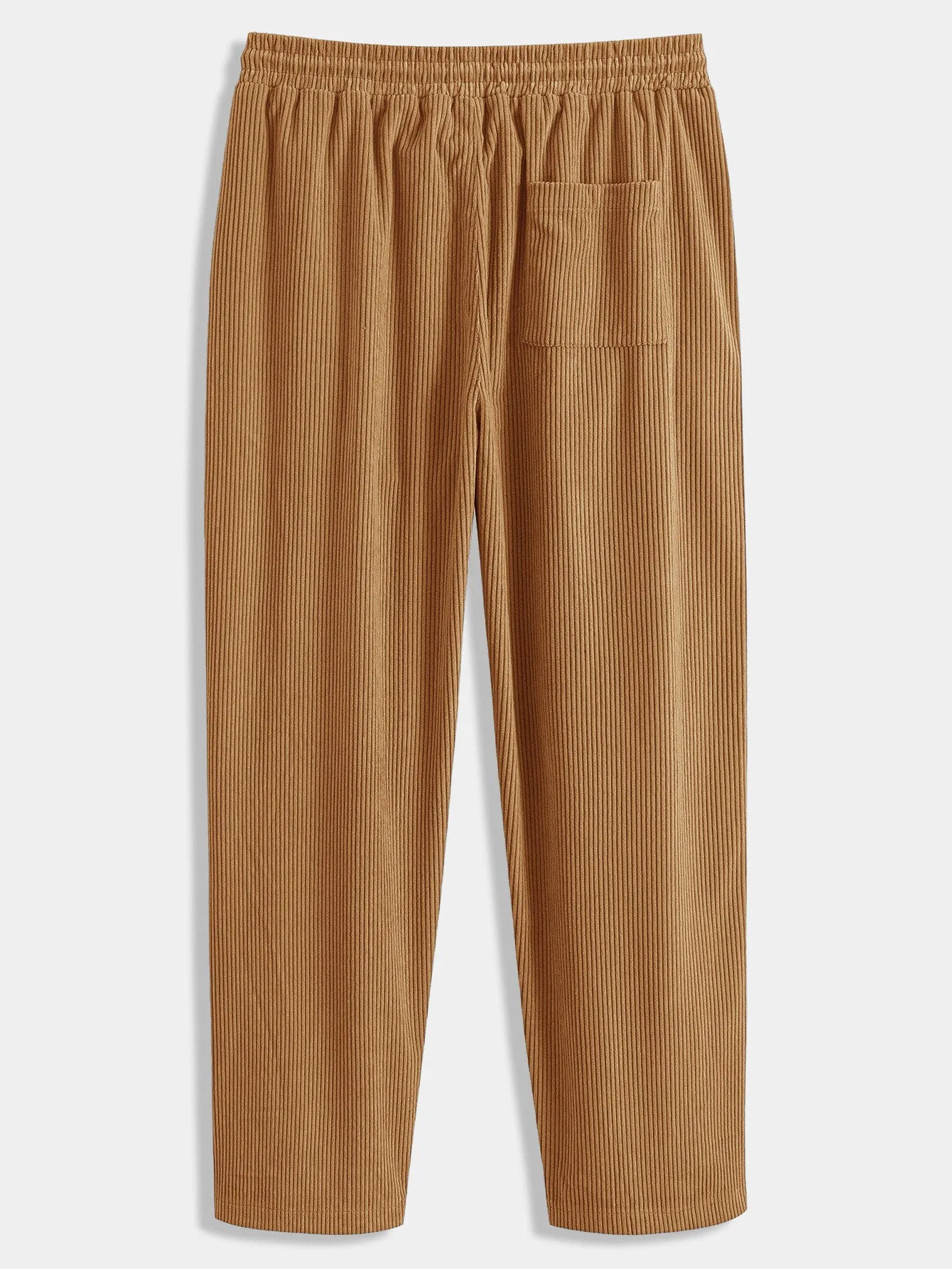 Corduroy Patchwork Shirt & Straight Leg Corduroy Pants