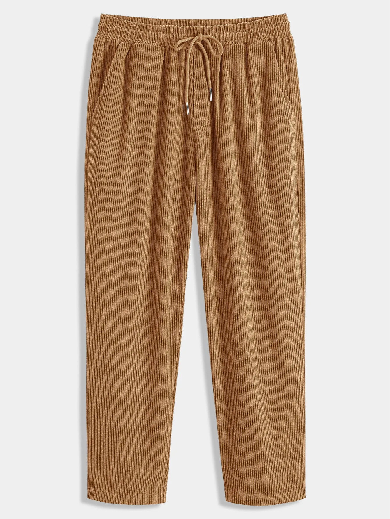 Corduroy Patchwork Shirt & Straight Leg Corduroy Pants