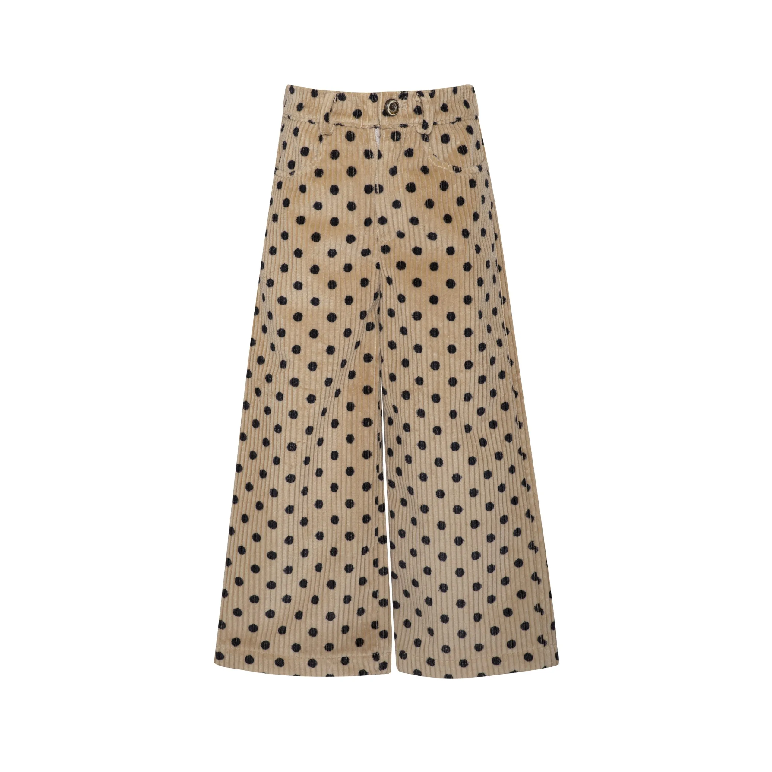 Corduroy Wide Trousers Powder Brown