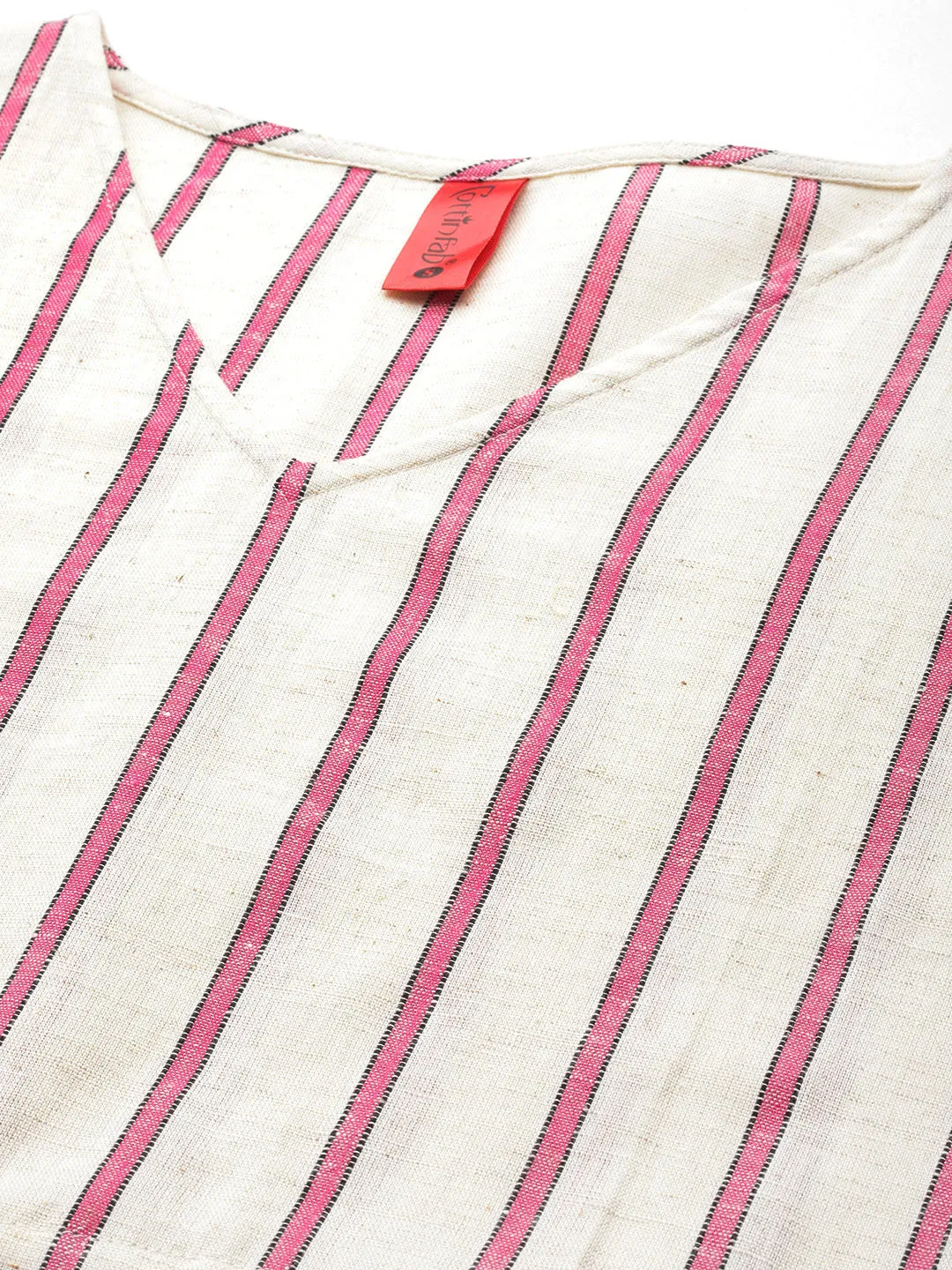Cottinfab Women Striped Kimono Sleeve Kaftan Dress
