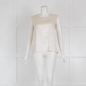 D'Exterior Silk Vest with Knit Lurex Neck