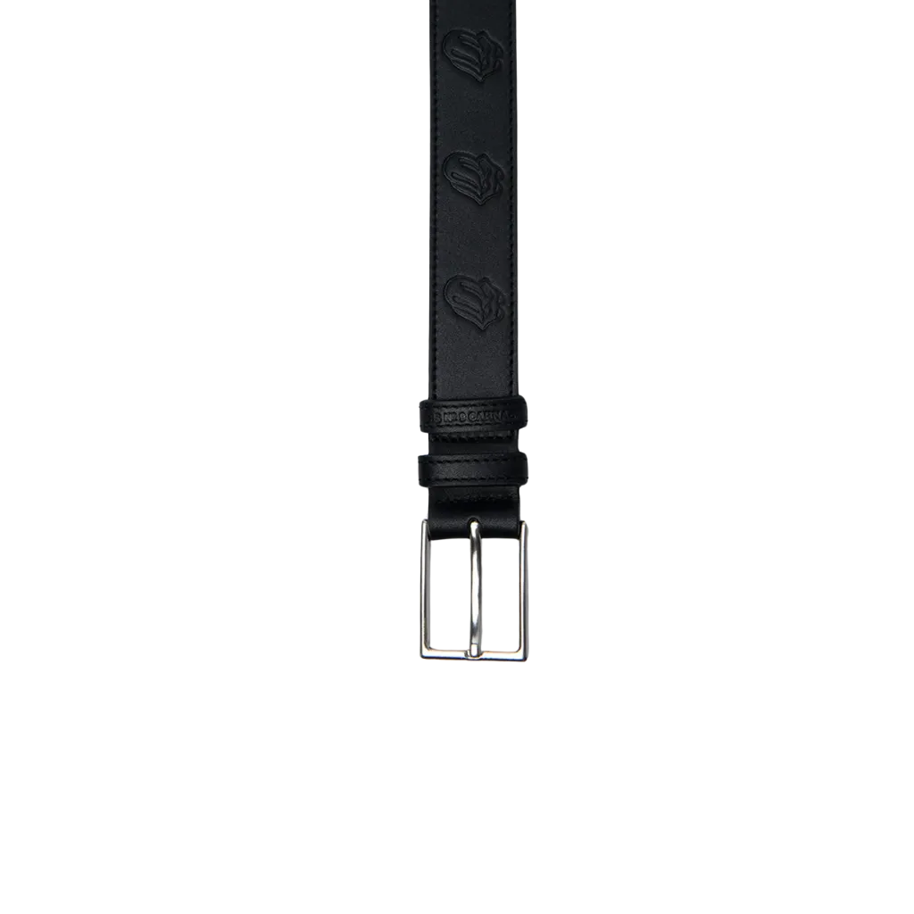 Embossed Classic Tongue Leather Belt