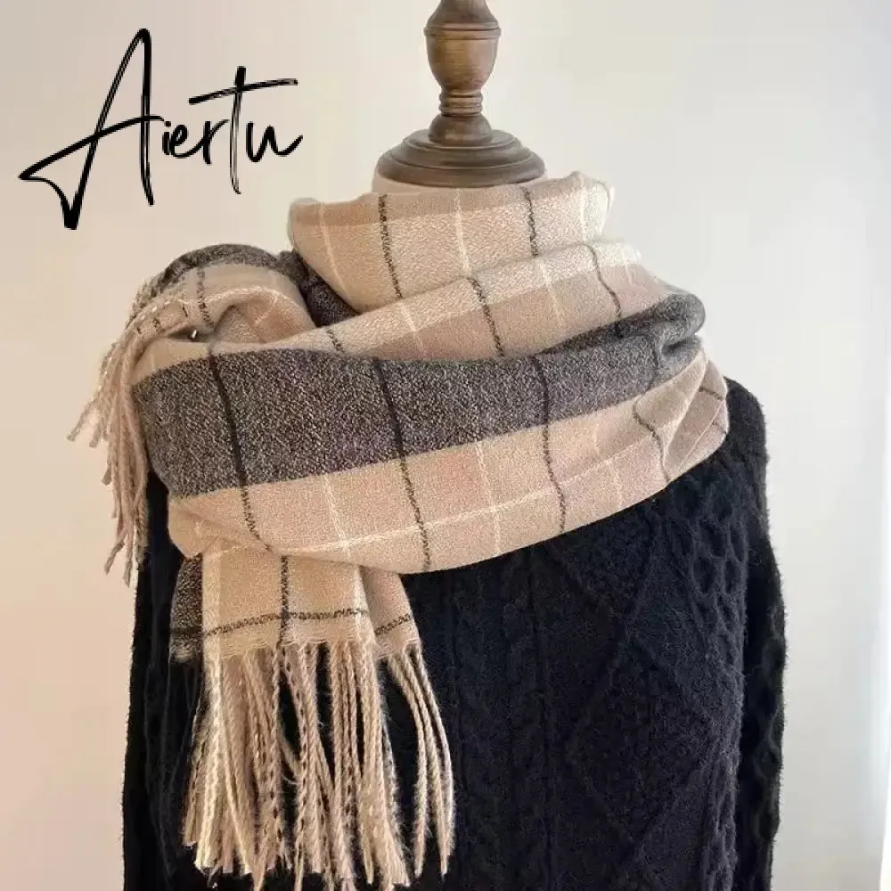 Fashion winter plaid scarf female autumn and winter everything new British classic imitation cashmere  plaid sha