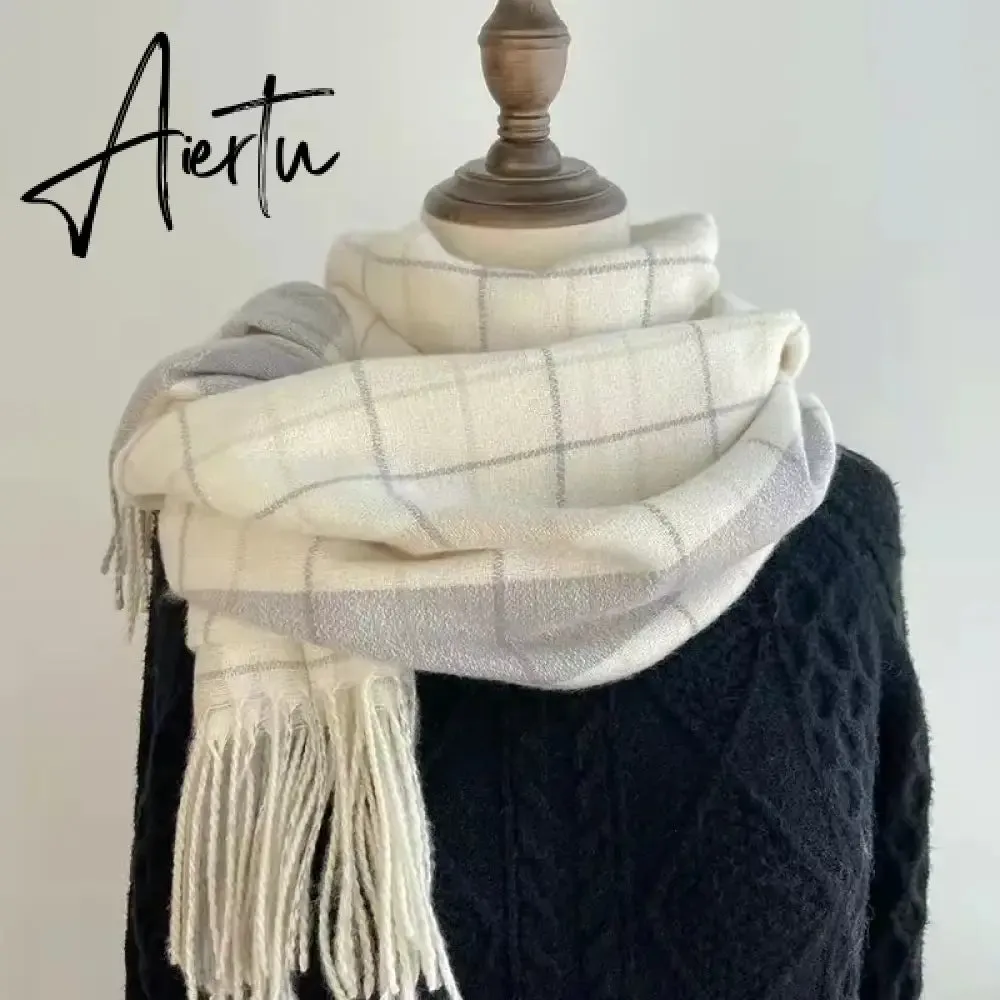 Fashion winter plaid scarf female autumn and winter everything new British classic imitation cashmere  plaid sha