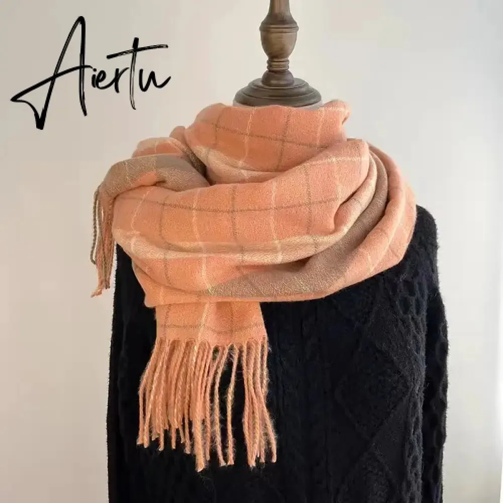 Fashion winter plaid scarf female autumn and winter everything new British classic imitation cashmere  plaid sha