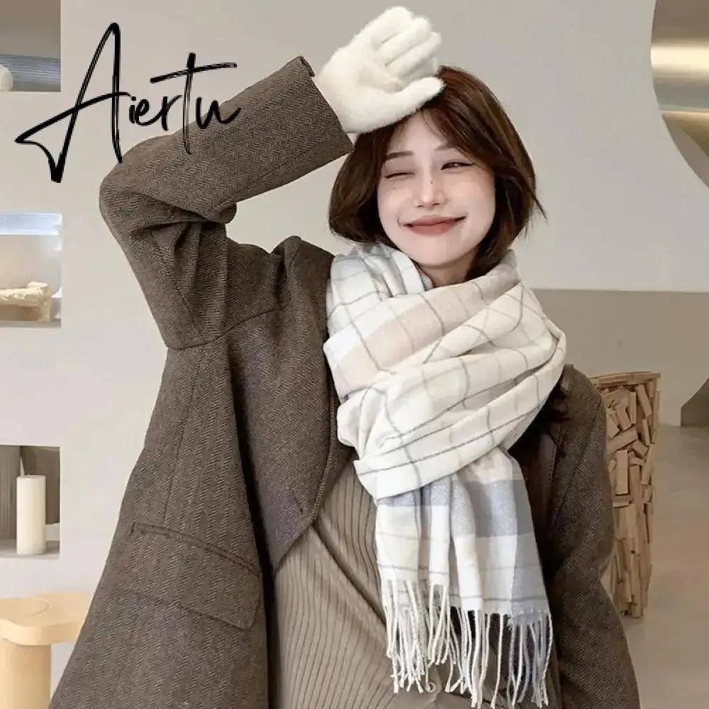 Fashion winter plaid scarf female autumn and winter everything new British classic imitation cashmere  plaid sha