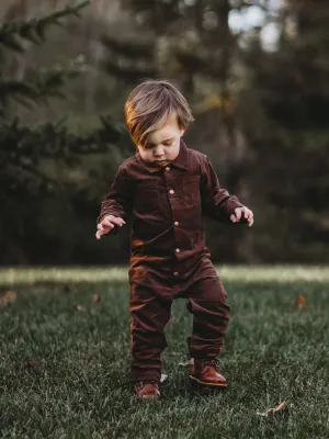 Flynn Corduroy Collared Romper