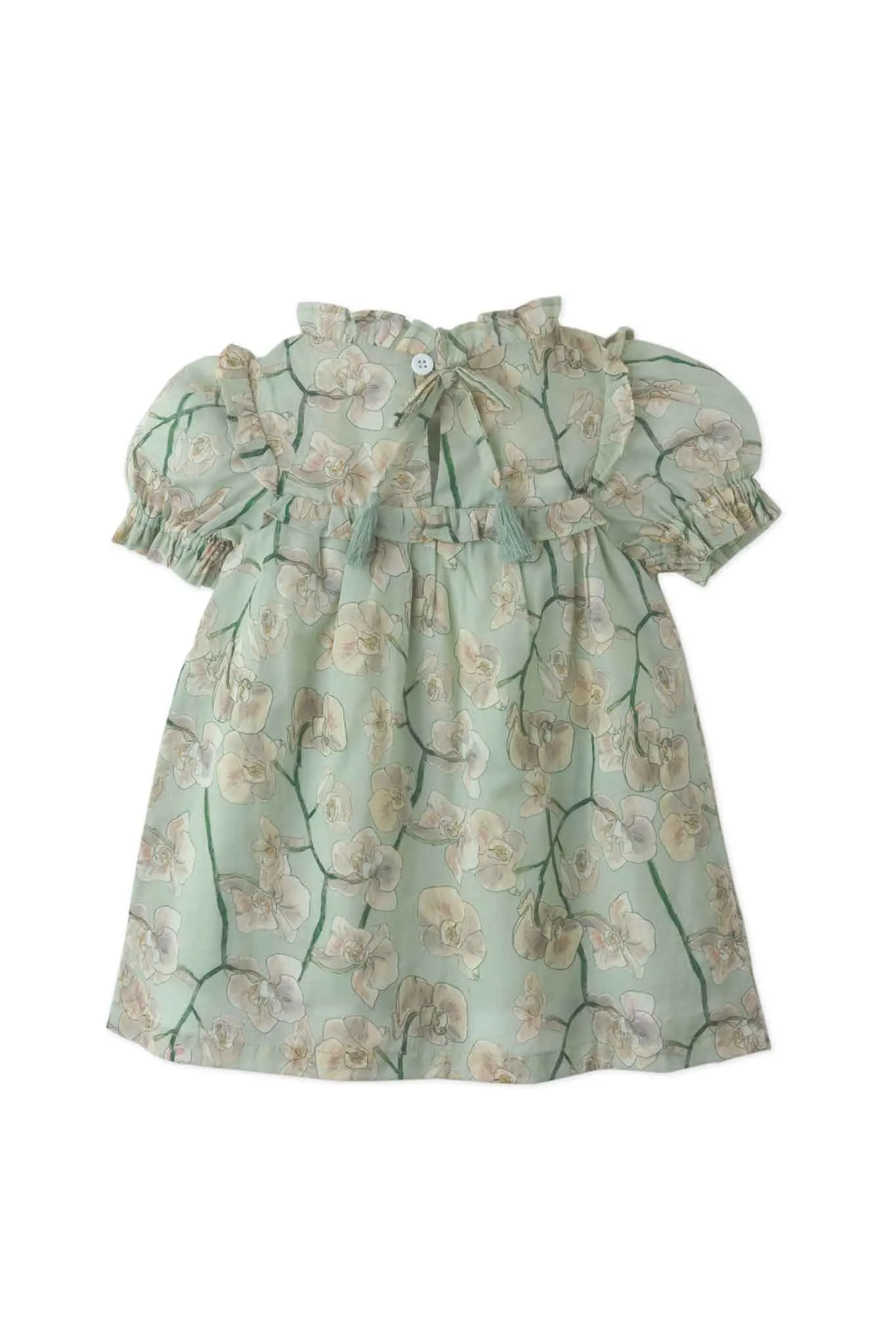 Gingersnaps Orchid Print Dress With Smocked Bodice