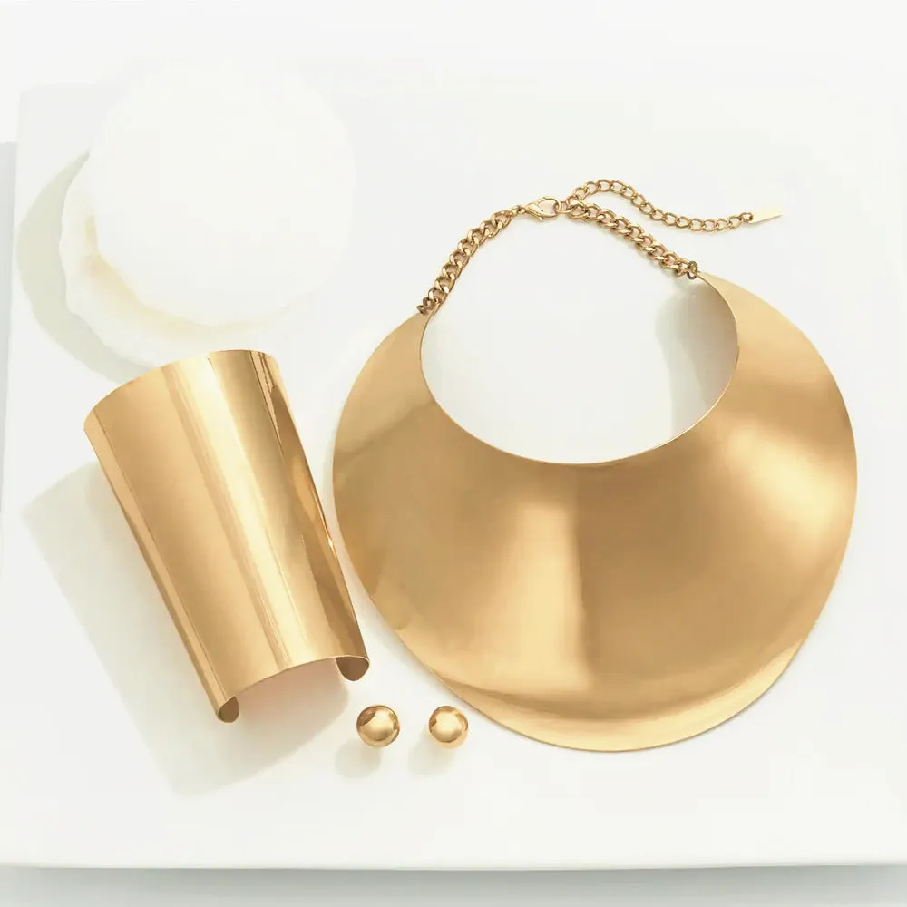 Gold Punk Neckchain Set Fashion Necklace