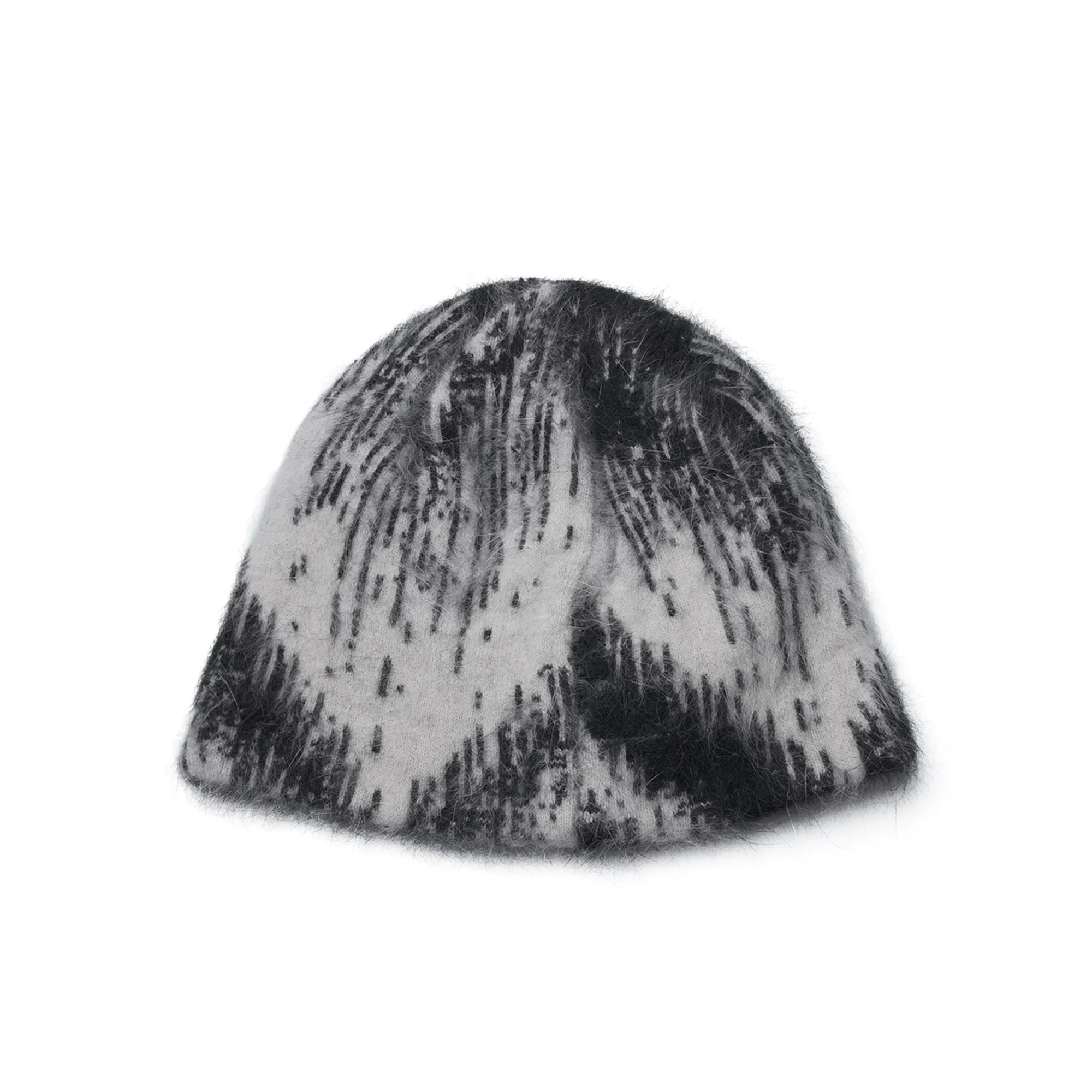 GRADATION ANGORA BEANIE BLACK