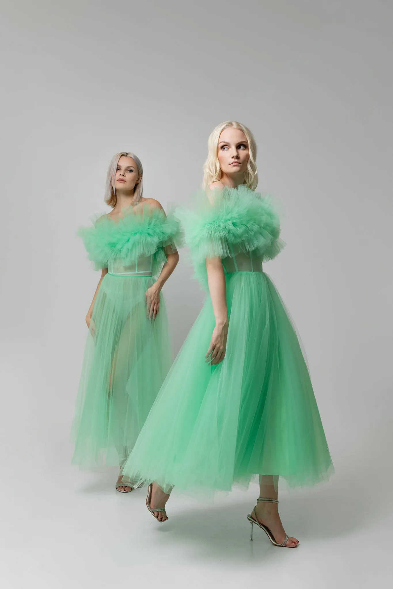 Green Tulle Skirt
