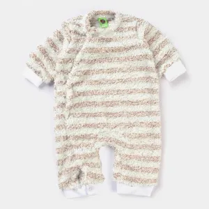 Infant Girls Sherpa Romper Sprinkles-Off White