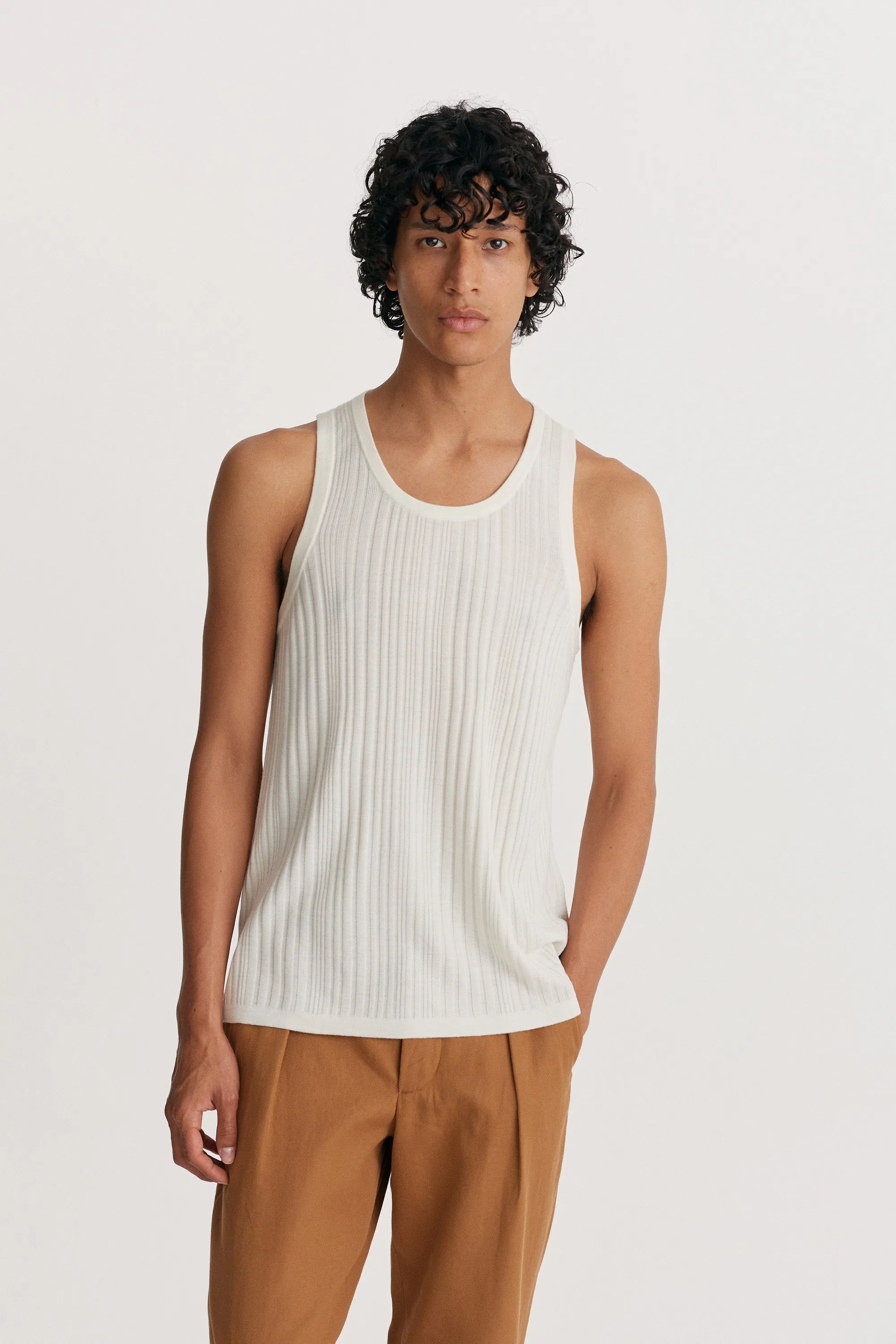 Irregular Rib Knitted Vest