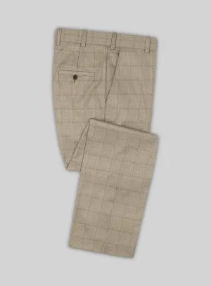Italian Murano Padro Brown Wool Linen Silk Pants