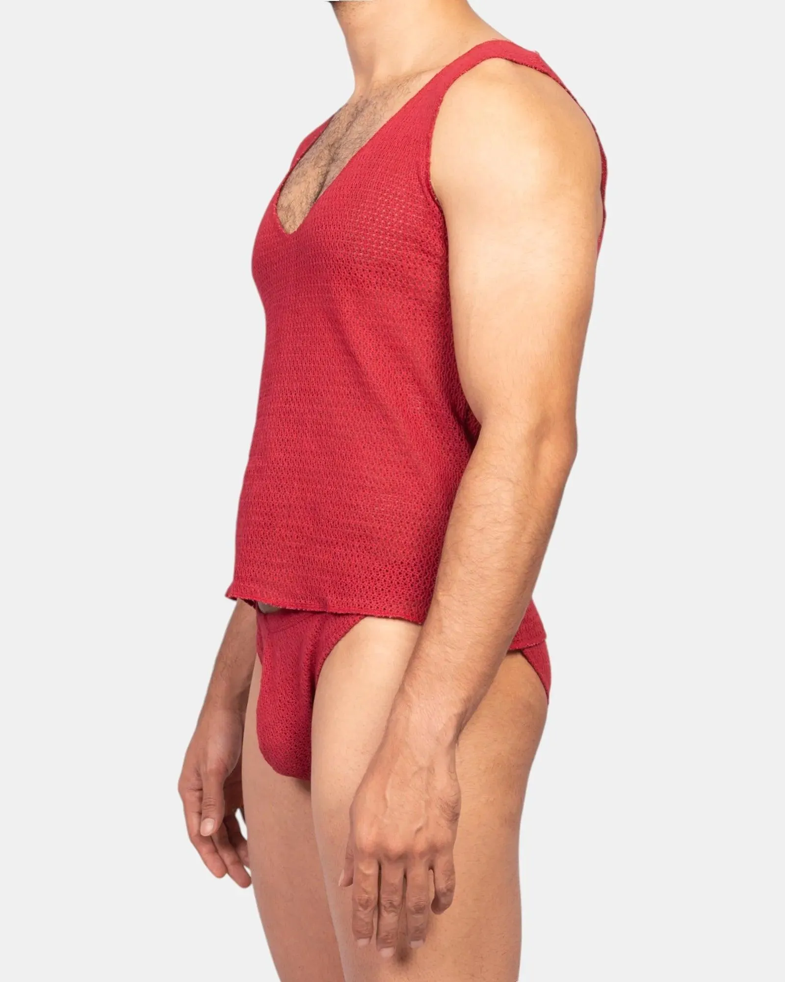Knitted Crochet Tank Top | Viva Magenta