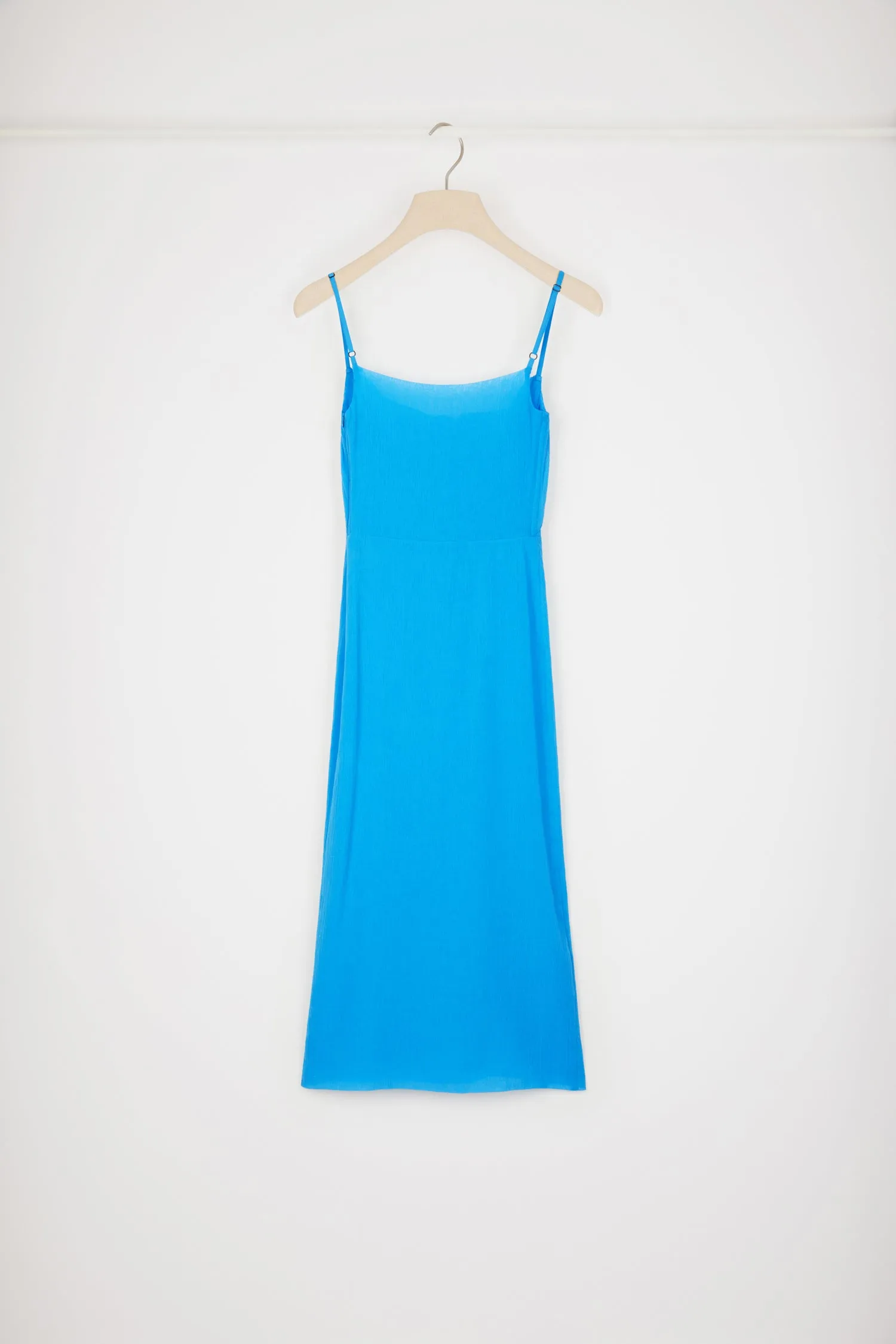 Knot-front slip dress in organic cotton