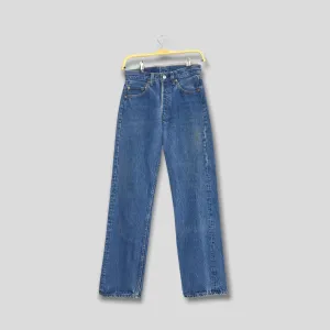 Levi's 501 Indigo Blue Stone Washed Jeans Size 25x29