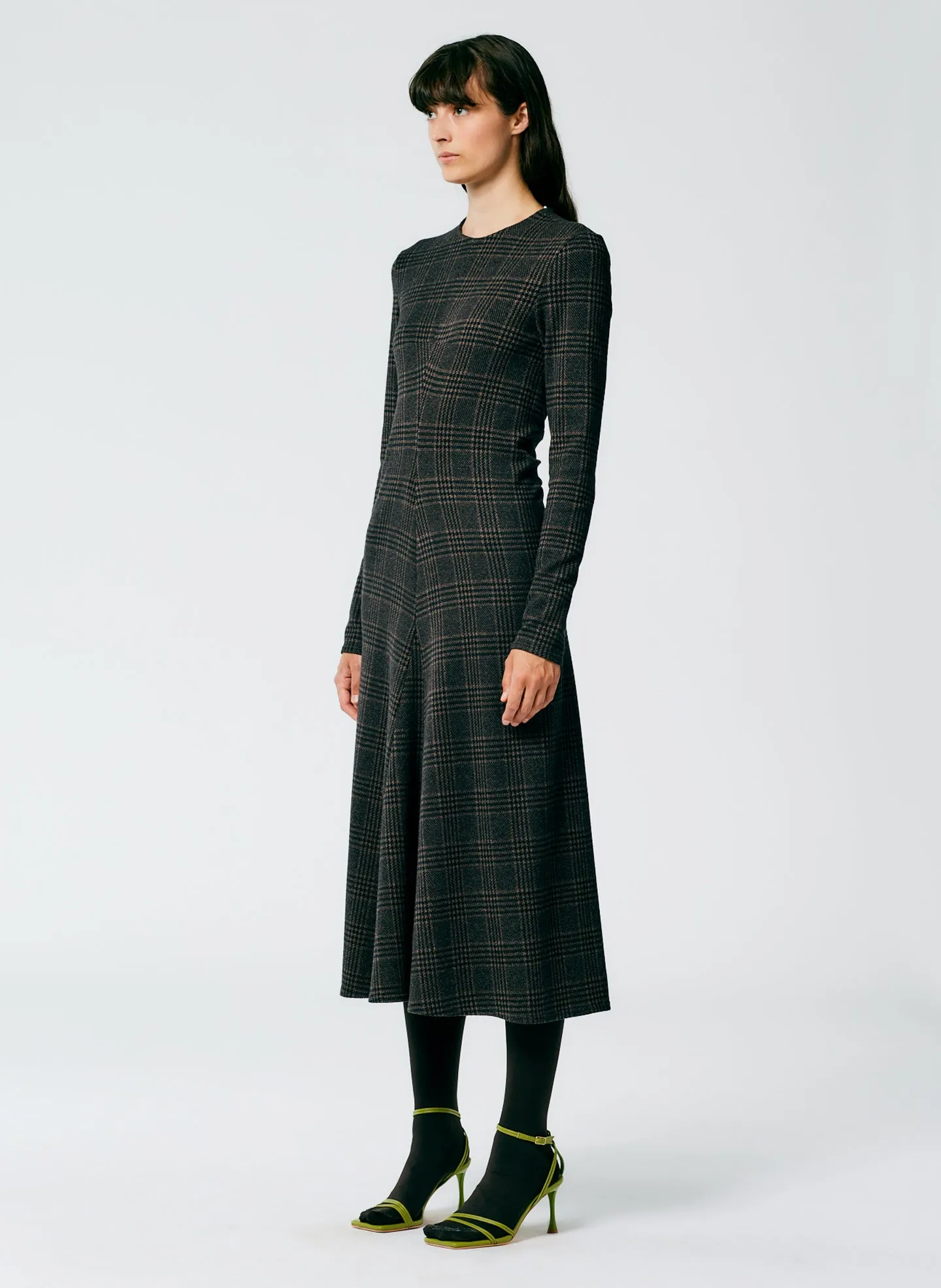 Lutz Knit Midi Godet Dress