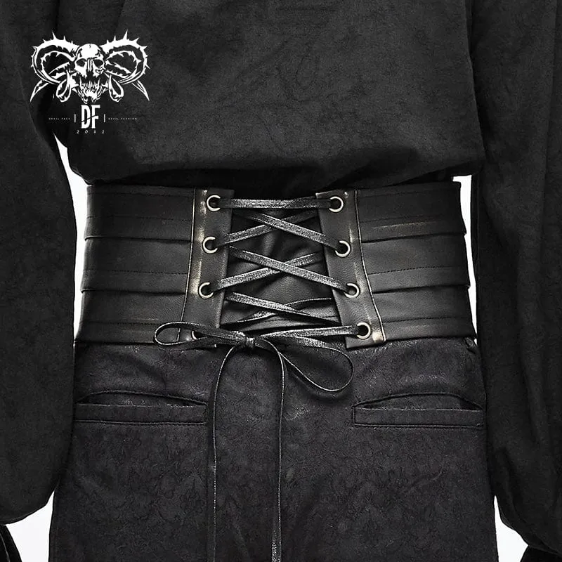 Men's Punk Faux Leather Rivers Belt