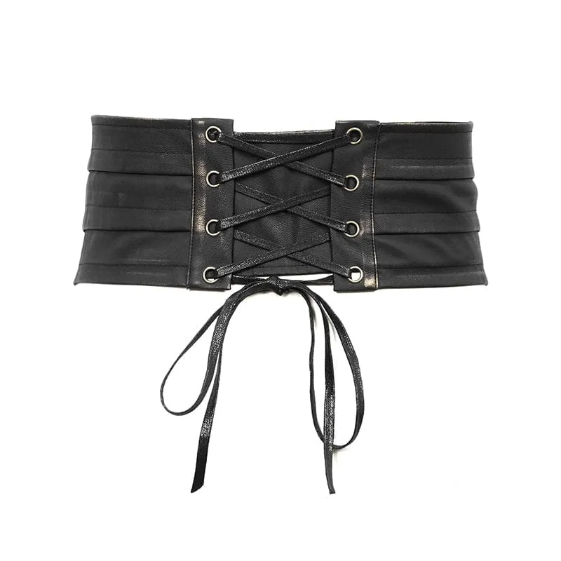 Men's Punk Faux Leather Rivers Belt