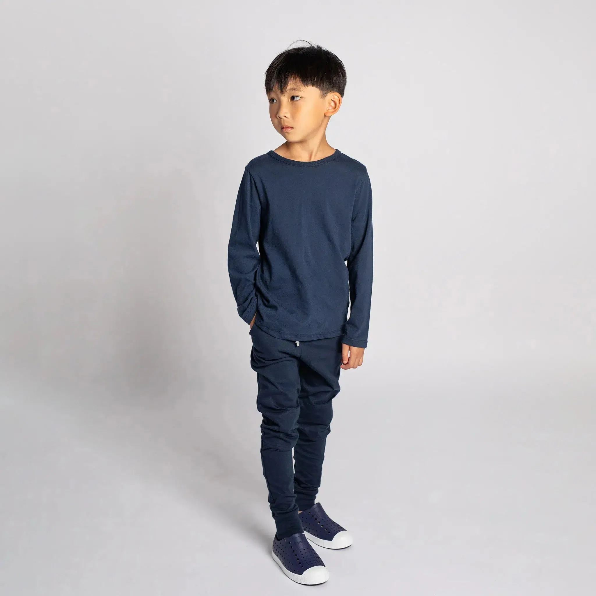 Mini Mioche - Organic Long Sleeve Cloud Tee - Navy