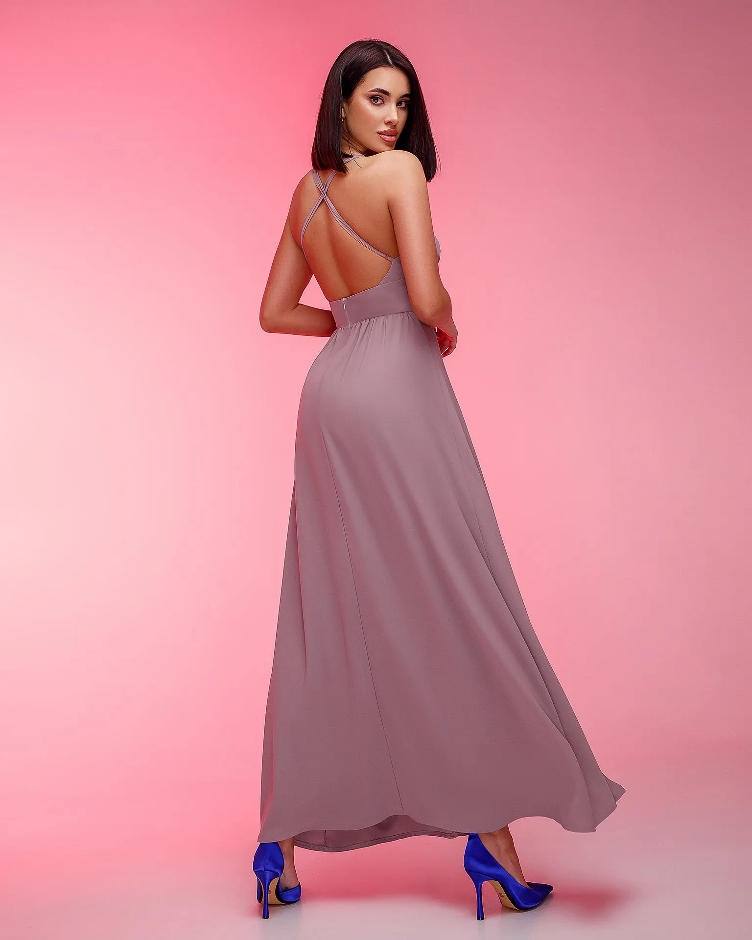 Mocco V-Neck Slip Midi Dress