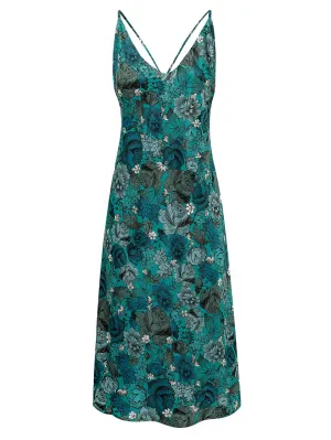 NICO SILK MIDI SLIP DRESS - Archive