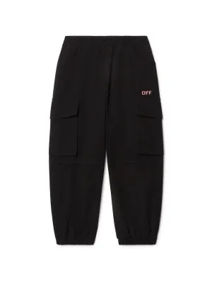 OFF WHITE Off Stamp Clear Cargo Pant Kids Apparel