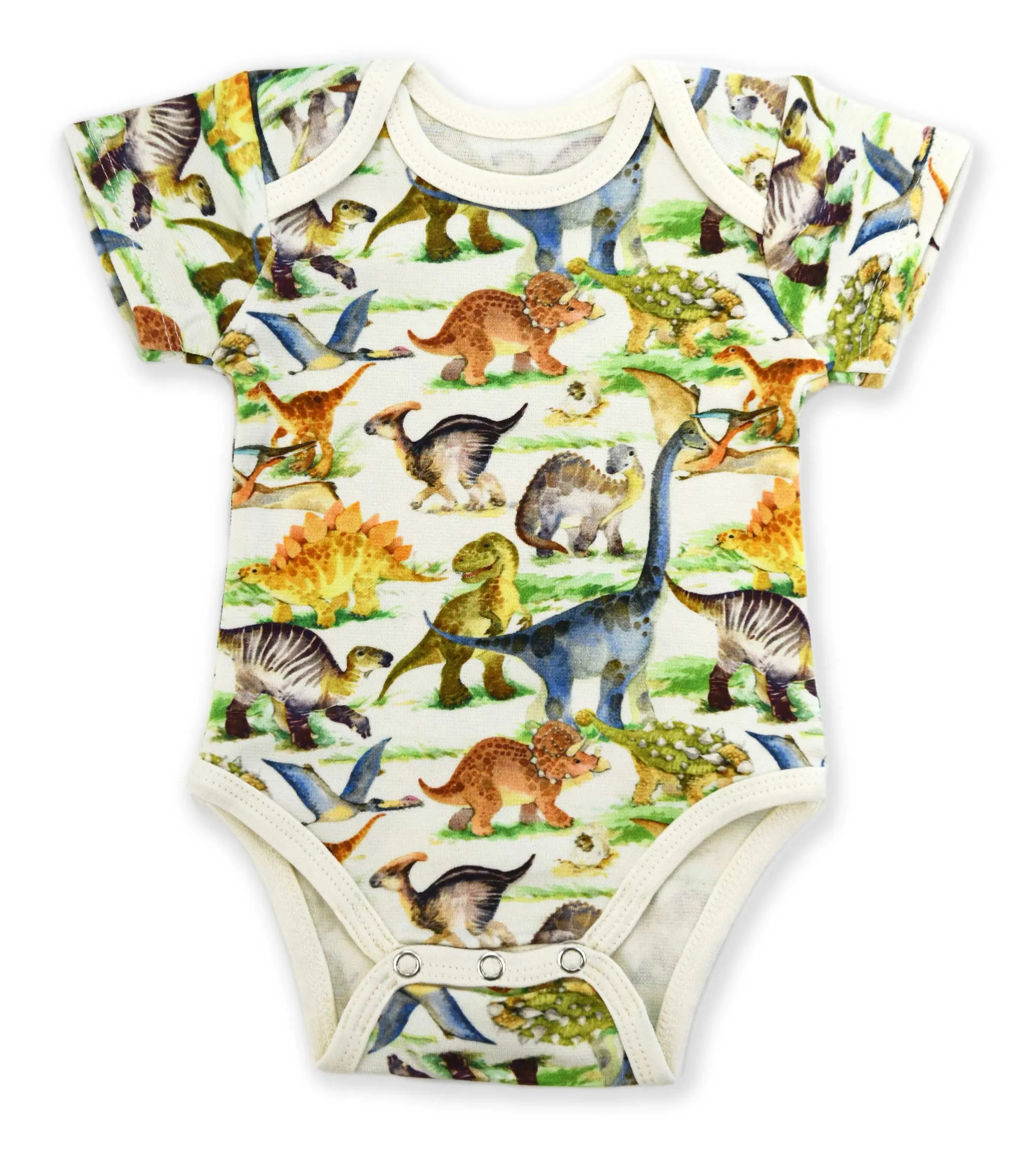 Organic Cotton Short Sleeve Baby Bodysuit, Scout