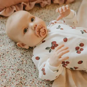 Petit Lem - Organic Zipper Footie - Raspberries