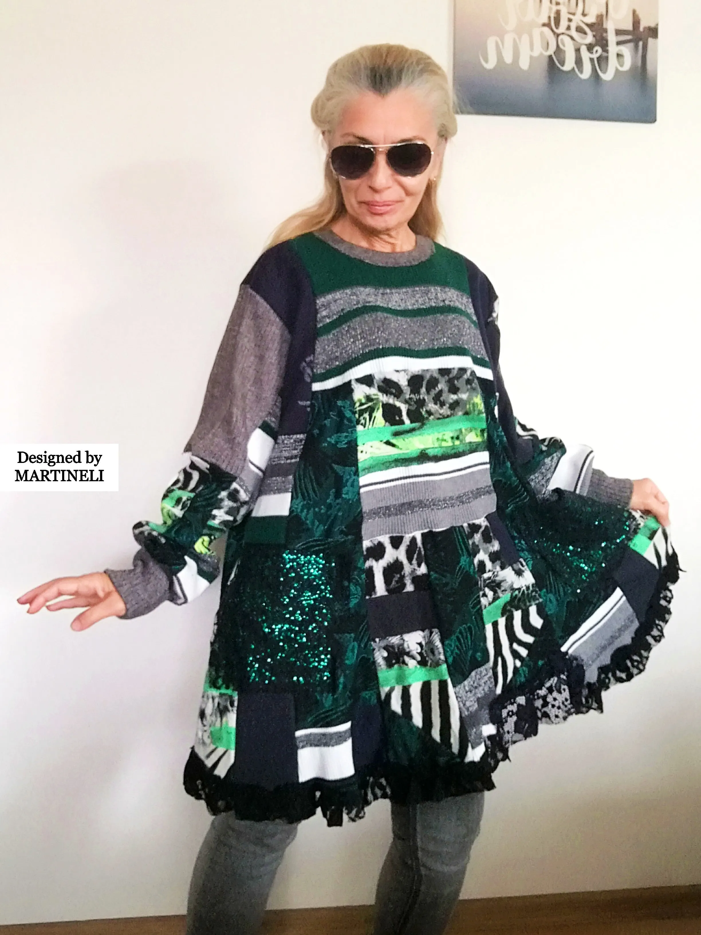 Plus Size Sweater Dress 5XL Boho Tunic Dress