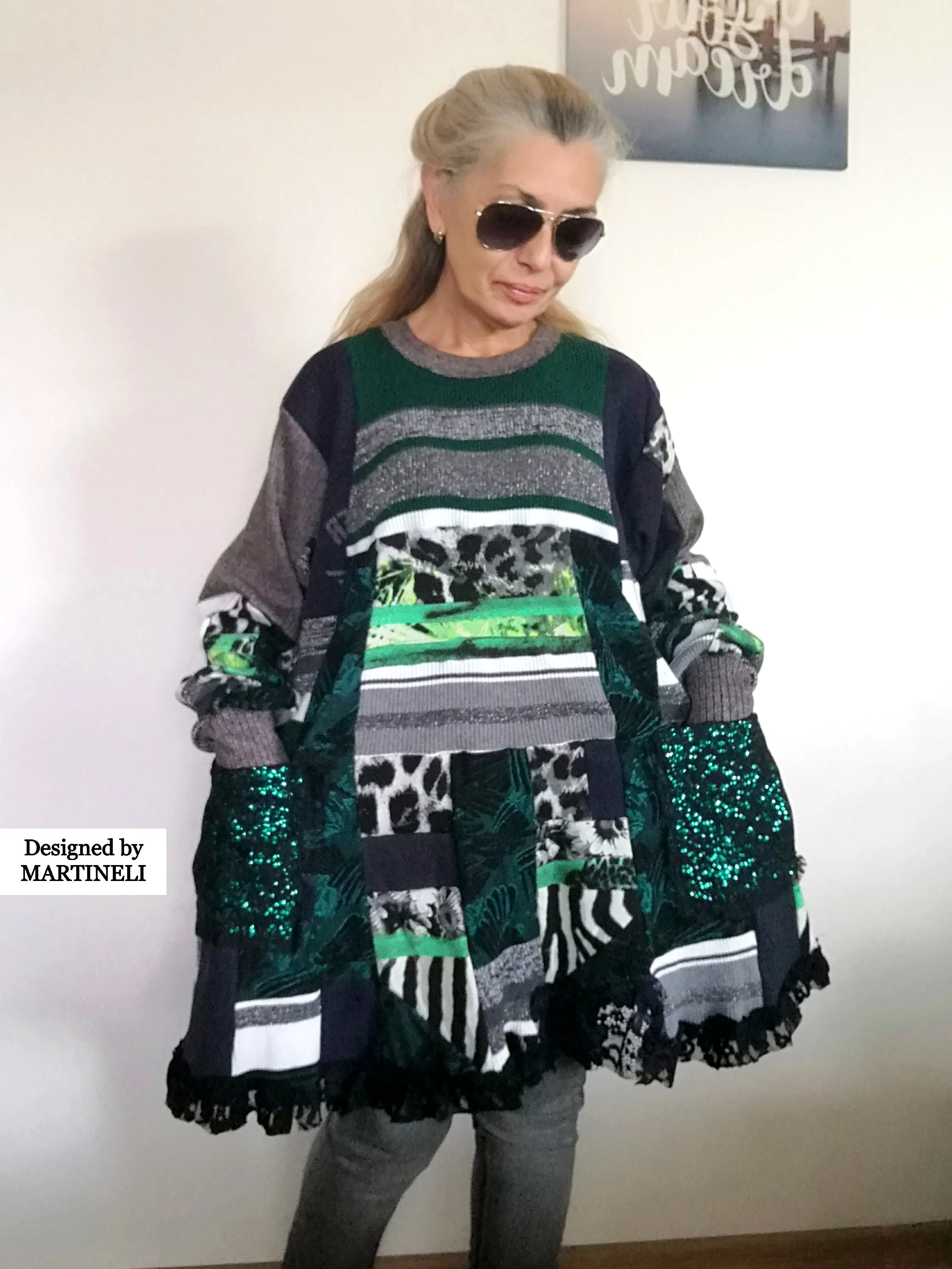 Plus Size Sweater Dress 5XL Boho Tunic Dress